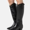 Pier One Leather - Cowboy/Biker Boots - Black -Pier One Vogue 03bd72a676284880a1c2ae4410a8641f