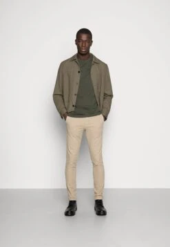 Pier One 5 Pack - Basic T-Shirt - Dark Blue/Grey/Khaki