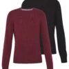 Pier One 2 Pack- Jumper - Black/Bordeaux 1 Pier One 2 Pack- Jumper - Black/Bordeaux -Pier One Vogue 0560ab89afbf4b329d7f552a3e377cae