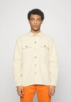 Pier One Undyed Twill- Denim Jacket - White