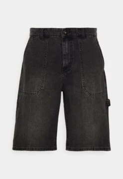 Pier One Regular Fit Carpenter - Denim Shorts -Black -Pier One Vogue 0f441c1e70184b8f9e44936458fd2a17