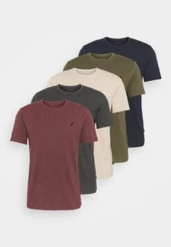 Pier One 5 Pack - Basic T-Shirt - Dark Grey/Dark Blue/Olive 16 Pier One 5 Pack - Basic T-Shirt - Dark Grey/Dark Blue/Olive -Pier One Vogue 0f912bddd05048f8b5cda3d15e55e149