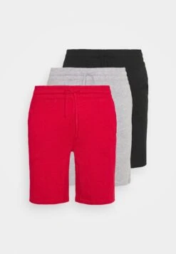 Pier One 3 Pack - Pyjama Bottoms - Black/Mottled Dark Grey/Red -Pier One Vogue 1018d5571e7c4e20970232840d5a3d54