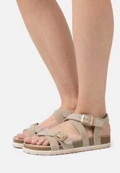Pier One Leather- Sandals - Beige