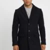 Pier One Classic Coat - Dark Blue -Pier One Vogue 1d5c216c70c44b7e8fd5ba73f6d9fbe2
