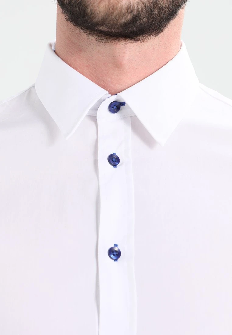 Pier One Shirt - White/Blue 6 Pier One Shirt - White/Blue - Image 4
