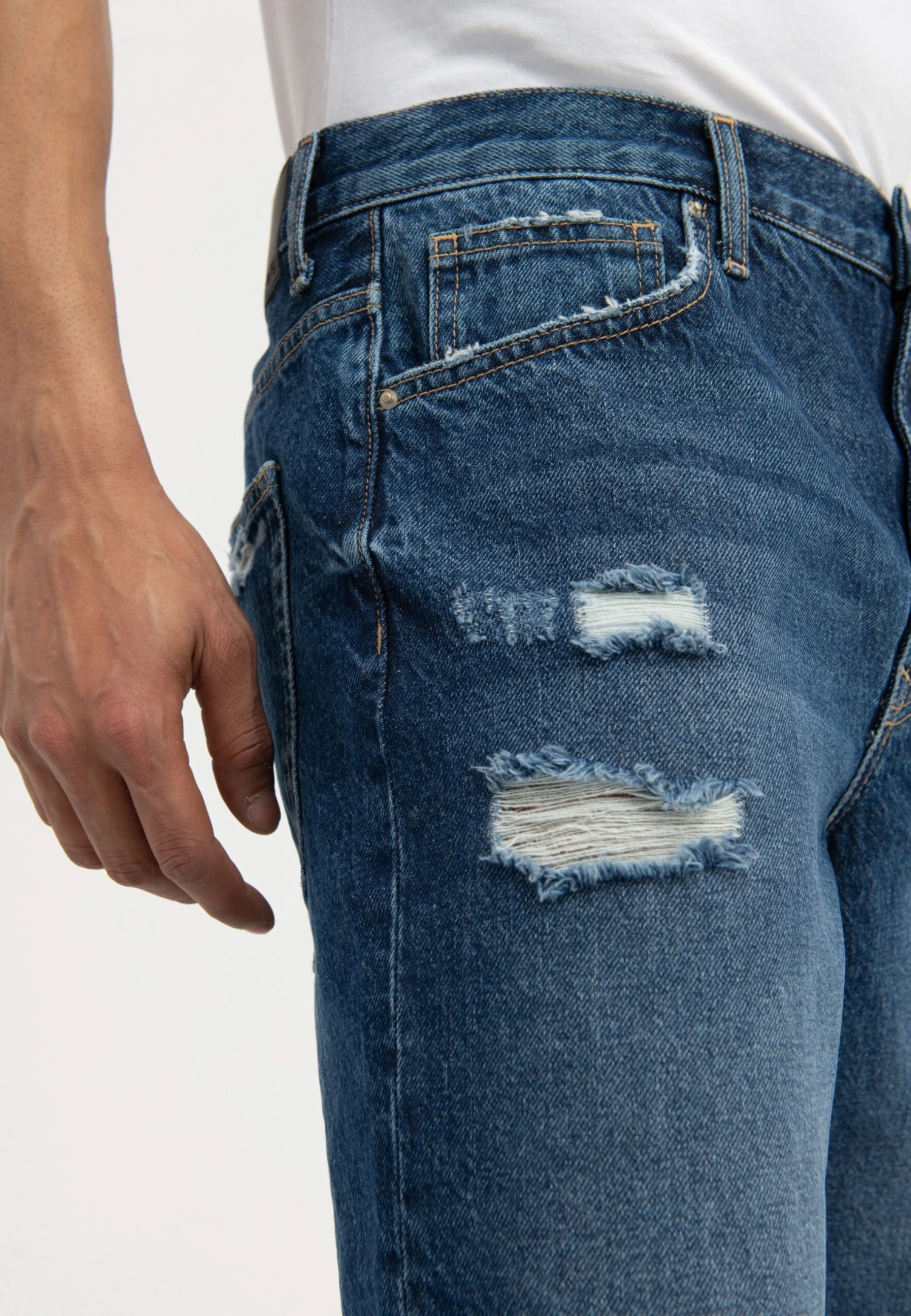 Pier One Denim Shorts - Dark Blue Denim 6 Pier One Denim Shorts - Dark Blue Denim - Image 4