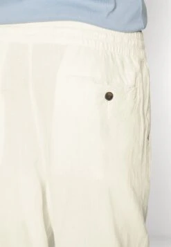 Pier One Drawcord Trousers Linen Blend - Trousers - White -Pier One Vogue 29249133ad174a51bb991d8322ba3448