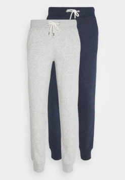 Pier One 2 Pack - Tracksuit Bottoms - Mottled Light Grey/Mottled Dark Blue -Pier One Vogue 2bb14836cf4b4803aeb6cc563d427b89