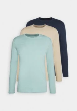 Pier One Long Sleeved Top - Light Green/Beige/Dark Blue -Pier One Vogue 40d04e68ee814dfc847573e7145dfb15
