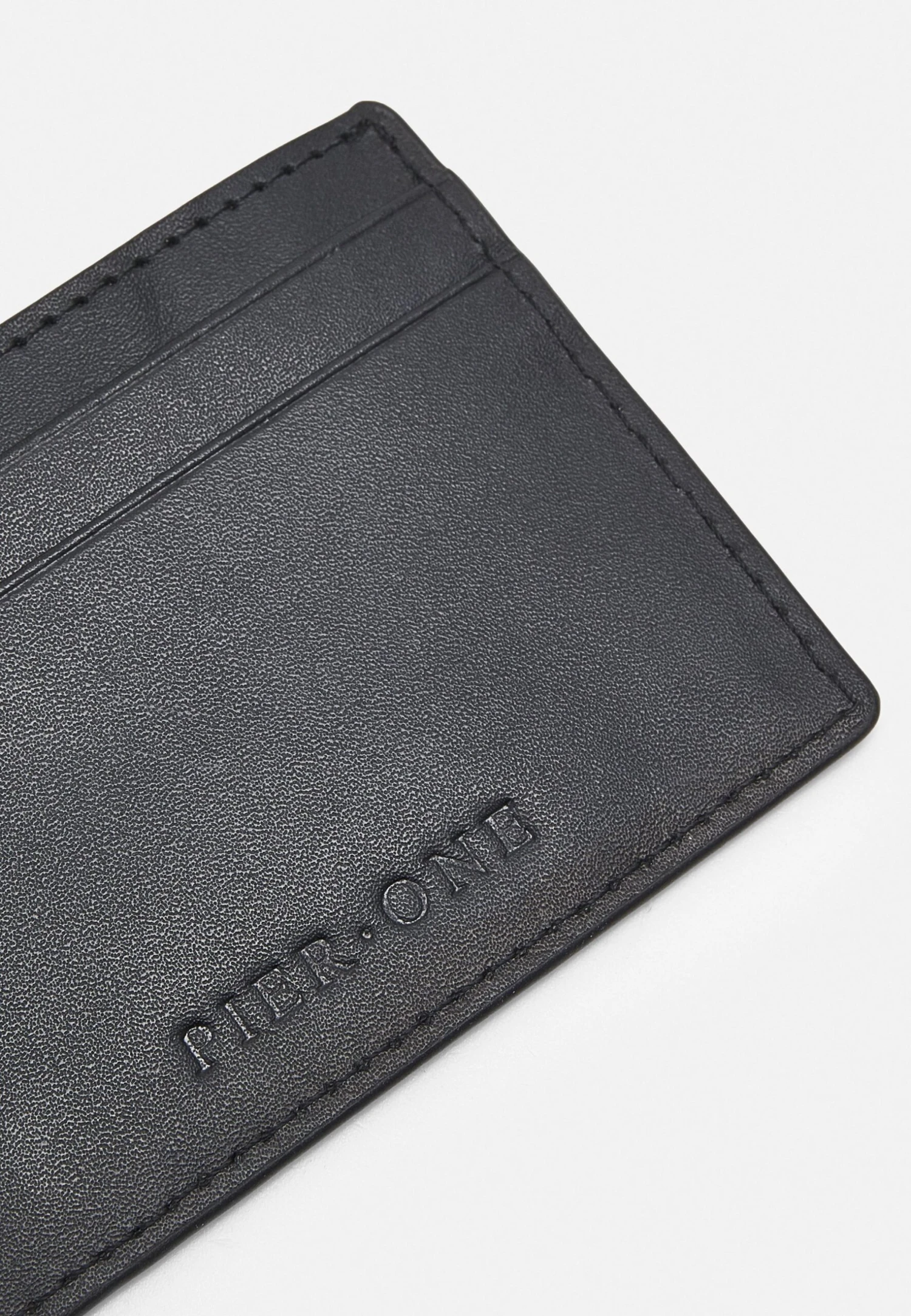 Pier One Unisex Leather - Wallet - Black 7 Pier One Unisex Leather - Wallet - Black - Image 5