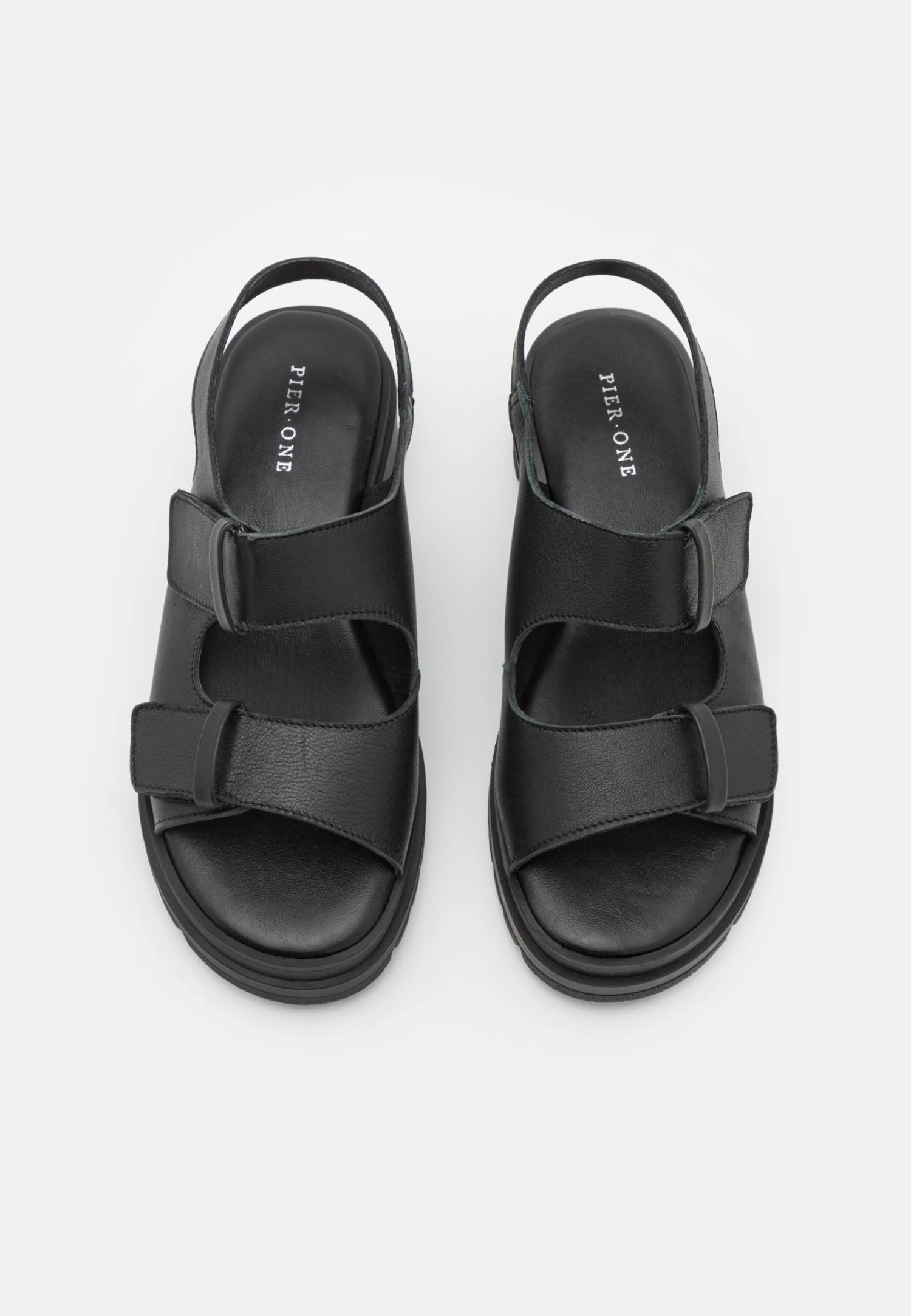 Pier One Leather- Sandals - Black 8 Pier One Leather- Sandals - Black - Image 6