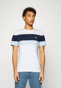 Pier One Print T-Shirt - White/Blue