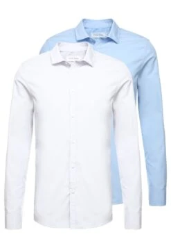 Pier One 2 Pack - Formal Shirt - White/Light Blue -Pier One Vogue 4b52fa03446946f6b2cc1994aeb765da