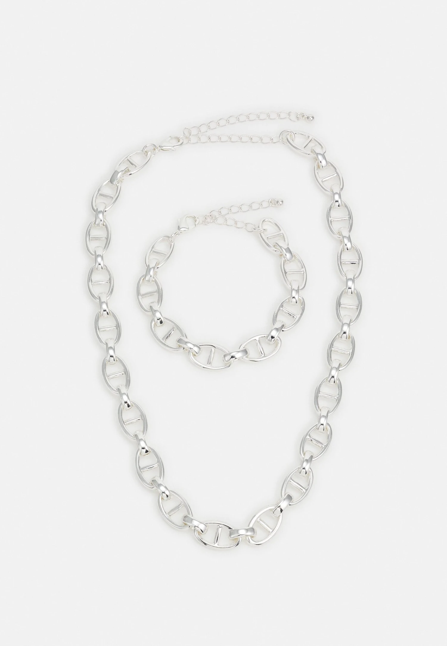 Pier One Set Unisex - Necklace - Silver-Coloured 2 Pier One Set Unisex - Necklace - Silver-Coloured