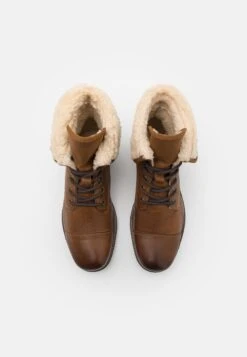 Pier One Leather - Lace-Up Ankle Boots - Camel -Pier One Vogue 58338f66cc624a14b1e5d27e7e21ebaf