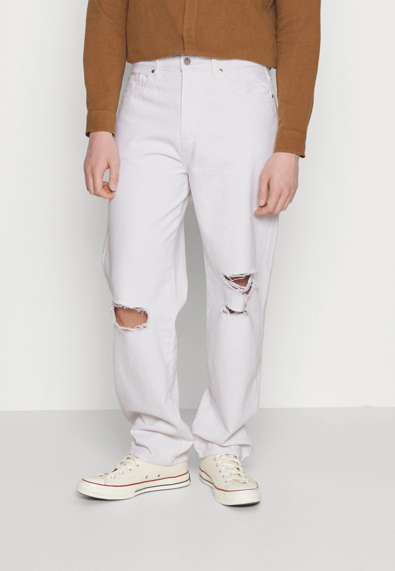 Pier One Relaxed Fit Jeans - White Denim 3 Pier One Relaxed Fit Jeans - White Denim