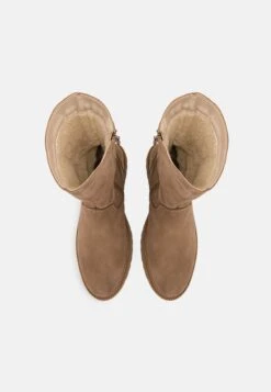 Pier One Leather Winter Boot - Boots - Taupe -Pier One Vogue 6764689a7b054af99a293cad010b9f7b