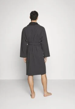 Pier One Shawl Towel Bathrobe - Dressing Gown - Dark Grey -Pier One Vogue 6950796cf97f4b2b92c37a9b8d214b31