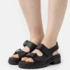 Pier One Leather- Sandals - Black -Pier One Vogue 78e54eccd9e44fe8b9b433cbbbee109e