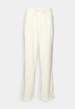 Pier One Drawcord Trousers Linen Blend - Trousers - White -Pier One Vogue 82865836bb5b4fff94da44c3eaf1558d