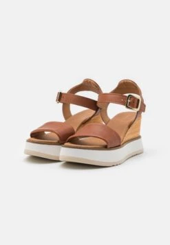 Pier One Leather - Platform Sandals - Cognac -Pier One Vogue 876b39d7b9fe40eb819aeeec5d1ebd2c