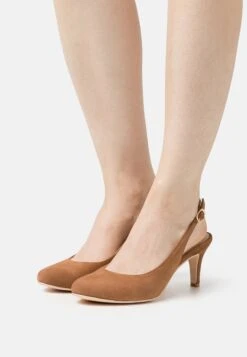 Pier One Leather- Classic Heels - Cognac
