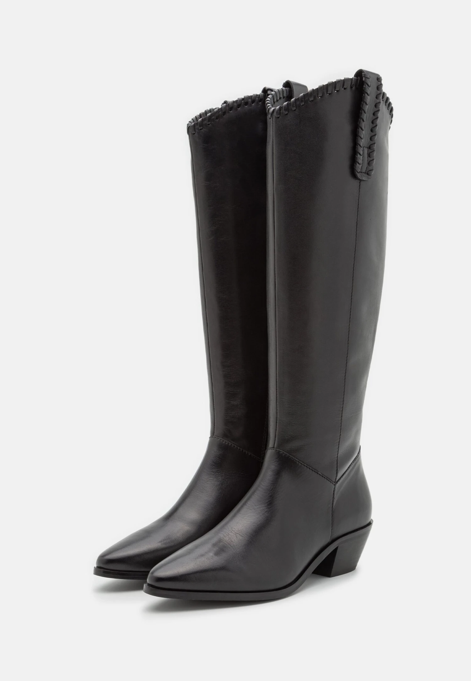 Pier One Leather - Cowboy/Biker Boots - Black 5 Pier One Leather - Cowboy/Biker Boots - Black - Image 3