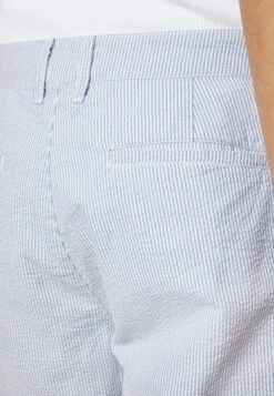 Pier One Pleated Seersucker Short - Shorts - Blue -Pier One Vogue 9511fb9334b8406c8dc31dbeff7d97b9