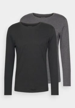Pier One 2 Pack - Long Sleeved Top - Black/Mottled Dark Grey 14 Pier One 2 Pack - Long Sleeved Top - Black/Mottled Dark Grey -Pier One Vogue 9772b16a1f79408499510e80b90c51d3