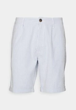 Pier One Pleated Seersucker Short - Shorts - Blue -Pier One Vogue a020ce1da6b84bd9bdafa40d5705abc0