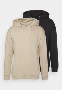 Pier One 2 Pack - Hoodie - Black/ Beige -Pier One Vogue a84a4ef05979475782ac39c6c8ef241b