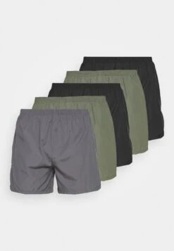 Pier One 5 Pack - Boxer Shorts - Black/Khaki/Dark Grey -Pier One Vogue aabf1b6cd2d84a338064454393e5f372