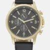 Pier One Unisex - Chronograph Watch - Black/Gold-Coloured 2 Pier One Unisex - Chronograph Watch - Black/Gold-Coloured -Pier One Vogue acfdb02619d04ae39153a602c03f6f6e