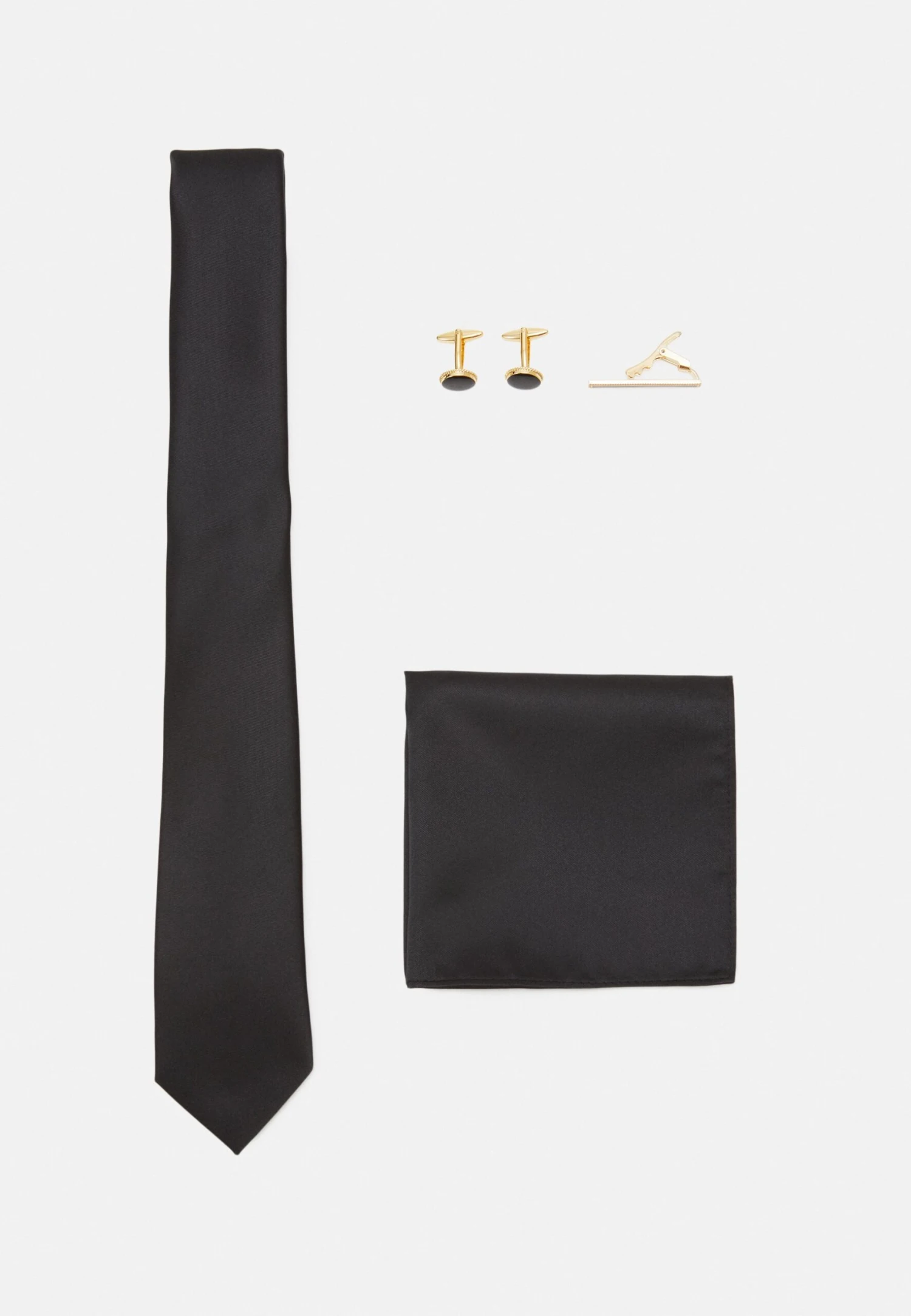 Pier One Set - Pocket Square - Black 3 Pier One Set - Pocket Square - Black