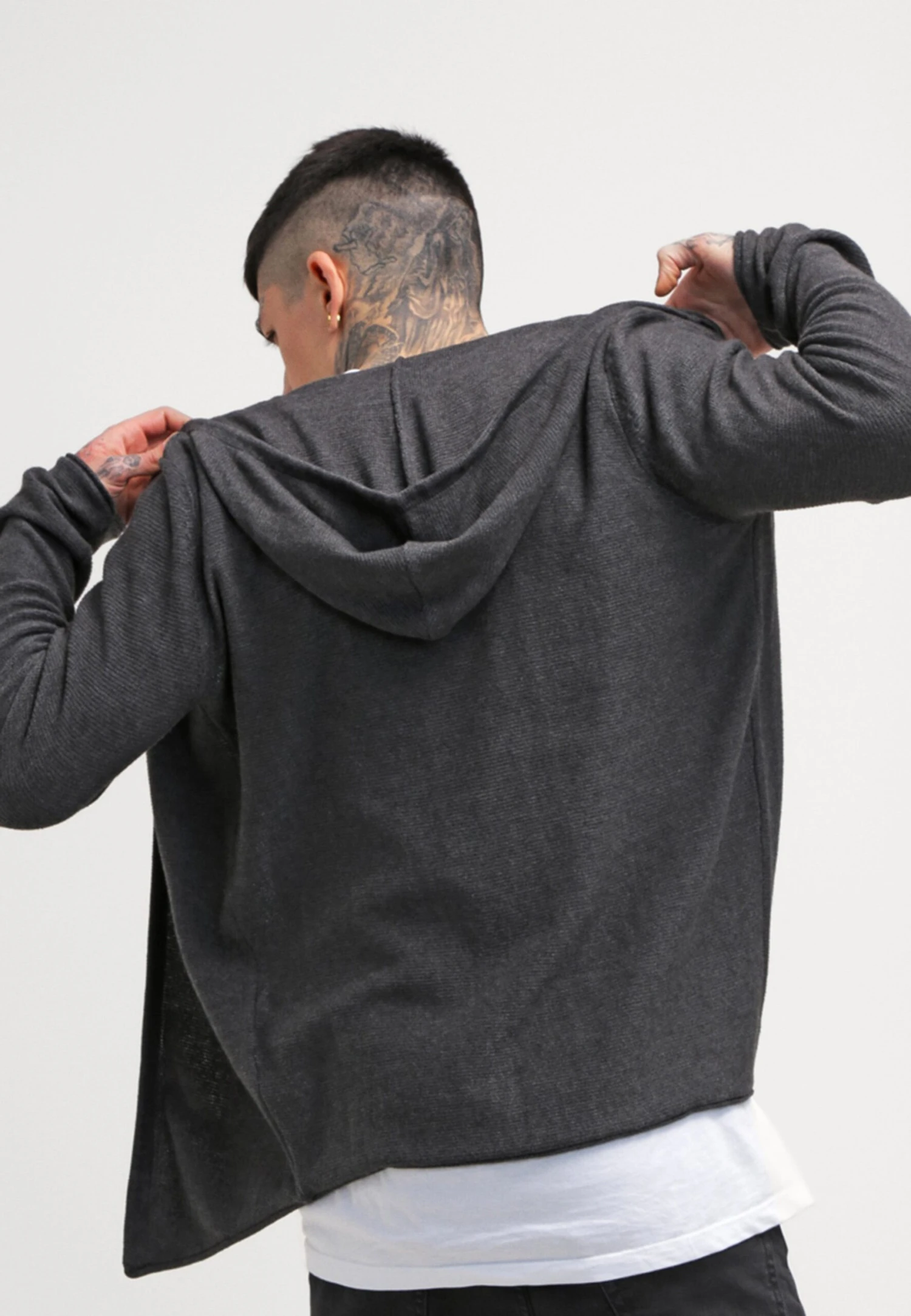 Pier One Cardigan - Mottled Dark Grey 5 Pier One Cardigan - Mottled Dark Grey - Image 3