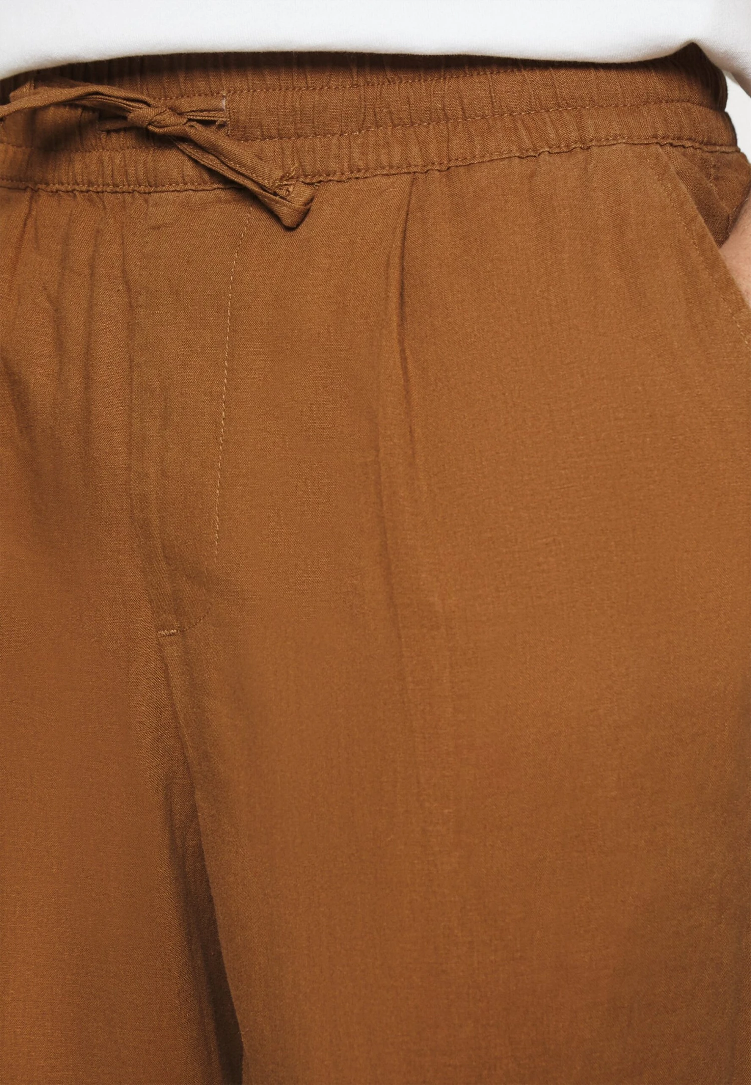 Pier One Drawcord Trousers Linen Blend - Trousers - Brown 7 Pier One Drawcord Trousers Linen Blend - Trousers - Brown - Image 5