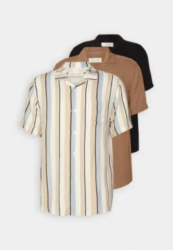 Pier One 3 Pack - Shirt - Beige/Black/White -Pier One Vogue bf32d3a56b6443bb9cbae5c468a40cf2