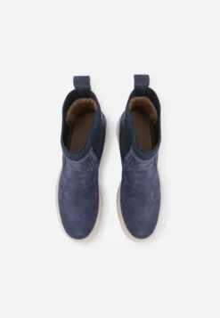 Pier One Leather - Platform Ankle Boots - Dark Blue -Pier One Vogue c9c9ad5af9b94ee991e135937eea3a78