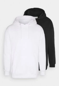 Pier One 2 Pack - Hoodie - White/Black -Pier One Vogue d667228052b44d8c954004e499e9df3b