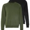 Pier One 2 Pack - Sweatshirt - Khaki/Black -Pier One Vogue de12feccbd1e47b3bbcb87b59c3bd67a