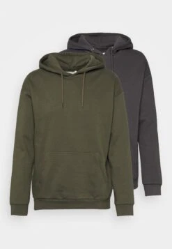 Pier One 2 Pack - Hoodie - Olive/Grey -Pier One Vogue e9b77bcede62405a96690341784f3595