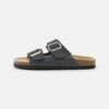 Pier One Leather Unisex - Slippers - Dark Grey