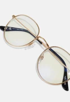 Pier One Unisex - Blue Light Glasses -Gold- Coloured -Pier One Vogue f33625ede44c4459b7dfbd3d3ec6aa31